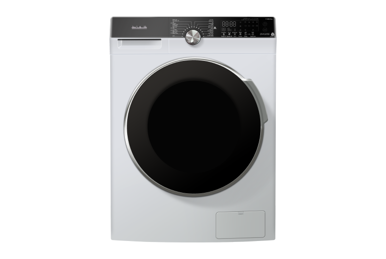 K1485W-INV ALHAFEZ Automatic washer, 8.8kg, white, black door, inverter, touch, 1400rpm