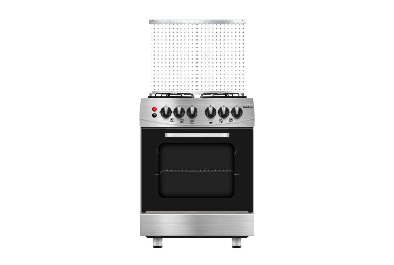 [101138] HC64GST - ALHAFEZ Gas cooker, 4 burners, full stainless, aluminium caps